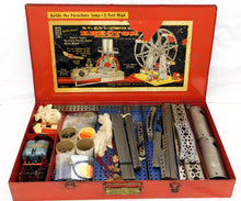 Load image into Gallery viewer, Gilbert ERECTOR set 9 1/2 Automotive Set w/ Parachute Jump 1949 w/motor Red case