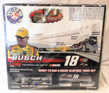 Load image into Gallery viewer, Lionel T1828TRAIN Kyle Busch 18 Train Set M&Ms Nascar Steam C-10 SEALED O SCARCE