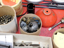 Load image into Gallery viewer, Gilbert ERECTOR set 9 1/2 Automotive Set w/ Parachute Jump 1949 w/motor Red case