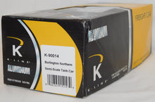 Load image into Gallery viewer, K-Line K-90014 Burlington Northern Semi Scale Aluminum Tank Car BN Railroad O KCC exclusive