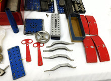 Load image into Gallery viewer, Gilbert ERECTOR set 9 1/2 Automotive Set w/ Parachute Jump 1949 w/motor Red case
