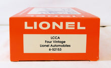 Load image into Gallery viewer, LIONEL 6-52153 Set of four automobiles for loader Special LCCA release C-9 boxed