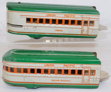 Load image into Gallery viewer, Marx M10005 Union Pacific passenger Set Green Cream Streamline UP windUp +USRPO