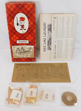 Load image into Gallery viewer, Campbell #365 HO scale Laundry & Cigar Store SEALED bags wood Kit +instr Vintage