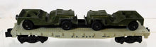 Load image into Gallery viewer, American Flyer 24572 US Navy Flat 2 Tootsietoy Jeeps Military Pikemaster CLEAN