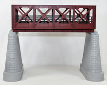 Load image into Gallery viewer, MTH Trains O Gauge RealTrax RUST Girder Bridge #1 w/ piers 10" long three rail
