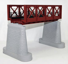Load image into Gallery viewer, MTH Trains O Gauge RealTrax RUST Girder Bridge #1 w/ piers 10" long three rail