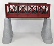 Load image into Gallery viewer, MTH Trains O Gauge RealTrax RUST Girder Bridge #1 w/ piers 10" long three rail