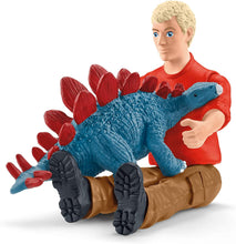 Load image into Gallery viewer, Schleich Dinosaurs #41465 Tyrannosaurus Rex Attack Set Baby Stegosaurus C-9 boxwear