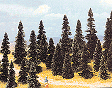 Load image into Gallery viewer, Busch 6499 Pine Trees 100 All Scale Assortment 2-3/8" to 4-11/32" Tall N HO O S