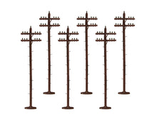 Load image into Gallery viewer, Lionel 6-37851 Scale-sized Telephone Poles Nicely Detailed 7.5" tall Set of 6