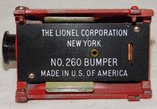 Load image into Gallery viewer, Lionel 260 Red Bumper Lighted Die Cast BOXED Works Lighted 1950s USA O C8 1950s