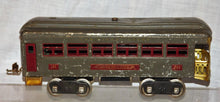 Load image into Gallery viewer, Lionel 341 Standard Gauge Passenger car Observation Gray/Maroon Lionel Lines 12"