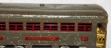 Load image into Gallery viewer, Lionel 341 Standard Gauge Passenger car Observation Gray/Maroon Lionel Lines 12"