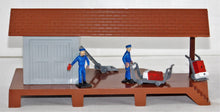 Load image into Gallery viewer, Plasticville USA Station Loading Platform w/ Figures & luggage assembled O & S