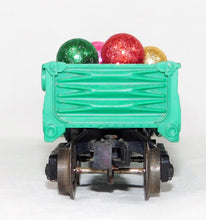 Load image into Gallery viewer, Lionel 6142 Classc Green Gondola w/Giant Christmas Ornaments Load Postwar custom