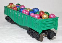 Load image into Gallery viewer, Lionel 6142 Classc Green Gondola w/Giant Christmas Ornaments Load Postwar custom