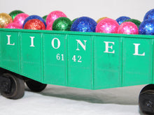 Load image into Gallery viewer, Lionel 6142 Classc Green Gondola w/Giant Christmas Ornaments Load Postwar custom