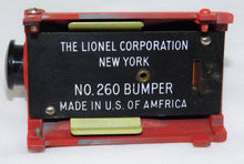 Load image into Gallery viewer, Lionel 260 Red Bumper Lighted Die Cast BOXED Works Lighted 1950s USA O C-8 earlier box