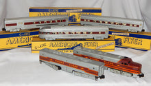 Load image into Gallery viewer, American Flyer Silver Flash Passenger Set K5469WT PA diesels 477 478 Chestnut stripes