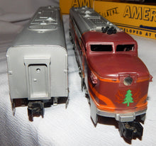 Load image into Gallery viewer, American Flyer Silver Flash Passenger Set K5469WT PA diesels 477 478 Chestnut stripes