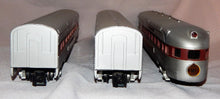 Load image into Gallery viewer, American Flyer Silver Flash Passenger Set K5469WT PA diesels 477 478 Chestnut stripes