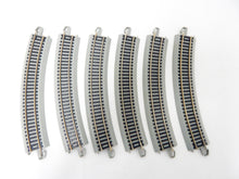 Load image into Gallery viewer, Bachmann 44501 EZ-Track 6 pcs 18" curved Nickel Silver gray roadbed HO C10 44580