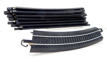 Load image into Gallery viewer, Bachmann Trains HO 44403 22" radius curved (8) Snap-Fit E-Z Track Steel Black
