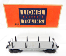 Load image into Gallery viewer, Boxed Lionel Trains 2411 Die Cast Flat w/ metal pipes BIG INCH 1946 Postwar O