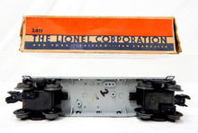 Load image into Gallery viewer, Boxed Lionel Trains 2411 Die Cast Flat w/ metal pipes BIG INCH 1946 Postwar O