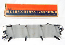 Load image into Gallery viewer, Boxed Lionel Trains 2411 Die Cast Flat w/ metal pipes BIG INCH 1946 Postwar O