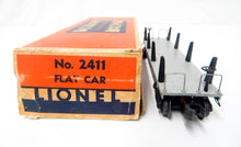 Load image into Gallery viewer, Boxed Lionel Trains 2411 Die Cast Flat w/ metal pipes BIG INCH 1946 Postwar O