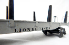 Load image into Gallery viewer, Boxed Lionel Trains 2411 Die Cast Flat w/ metal pipes BIG INCH 1946 Postwar O