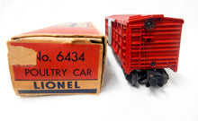 Load image into Gallery viewer, Lionel 6434 Operating Poultry Dispatch Car RED PAINTED version 58-59 lighted BOX