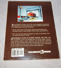 Load image into Gallery viewer, Greenberg's Guide Lionel Trains 1970-1997 Volume 3 : Accessories 10-8060 LaVoie
