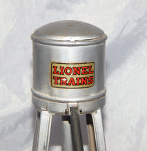 Load image into Gallery viewer, Vintage Lionel 93 Metal Water Tower Aluminum silver tinplate clean accessory tin