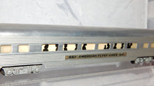 Load image into Gallery viewer, CLEAN American Flyer 661 Aluminum Coach Car Metal lighted 1950s Link streamlined