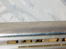 Load image into Gallery viewer, CLEAN American Flyer 661 Aluminum Coach Car Metal lighted 1950s Link streamlined