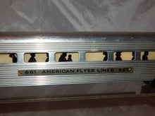 Load image into Gallery viewer, CLEAN American Flyer 661 Aluminum Coach Car Metal lighted 1950s Link streamlined