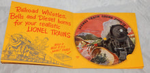 Load image into Gallery viewer, Lionel Trains Sound Effects ART Record + Sleeve 1950s promotional Steam Diesel