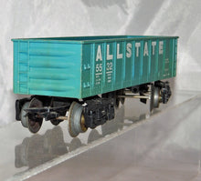 Load image into Gallery viewer, Marx 5532 Blue Allstate Gondola Sears Type F trucks 1959 tilt couplers 8 wheel