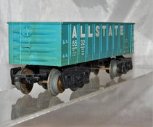 Load image into Gallery viewer, Marx 5532 Blue Allstate Gondola Sears Type F trucks 1959 tilt couplers 8 wheel