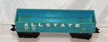 Load image into Gallery viewer, Marx 5532 Blue Allstate Gondola Sears Type F trucks 1959 tilt couplers 8 wheel