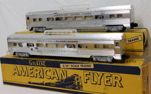 Load image into Gallery viewer, American Flyer 1953 K5364W Silver ROCKET CHROME Diesel Vista Passngr Set 474 475