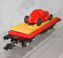 Load image into Gallery viewer, 1948 American Flyer 715 Unloading flat car w/ RED Manoil Racer Works Operating S