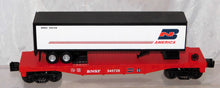 Load image into Gallery viewer, MTH 30-76266 BNSF Flatcar w/ Trailer O/027 Burlington Northern Santa Fe 545728