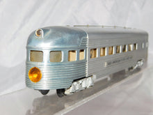 Load image into Gallery viewer, CLEAN American Flyer 663 Aluminum Observation Car Metal lighted w/drumhead 1950s S
