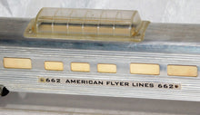 Load image into Gallery viewer, CLEAN American Flyer 662 Aluminum Passenger Car Metal lighted Vista Dome Link S