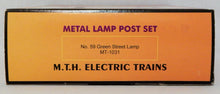 Load image into Gallery viewer, MTH 30-1031 #59 Gooseneck Lamp Classic Single Arc Teardrop Street Lamps GREEN (2