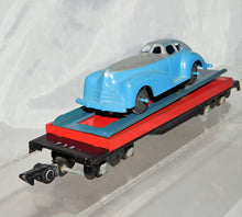 Load image into Gallery viewer, American Flyer 715 Unloading flatcar w/Blue & Silver Manoil Coupe 1952 blue ramp